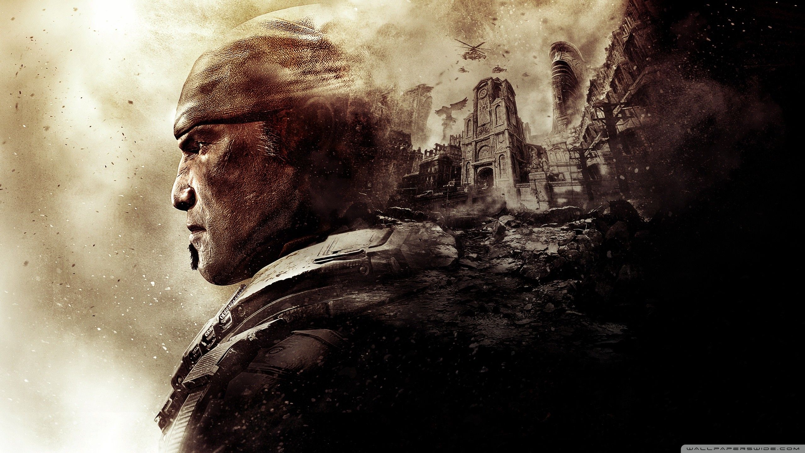 Gears of War soldato distrutto, 2560x1440 QHD, Monitor Gaming