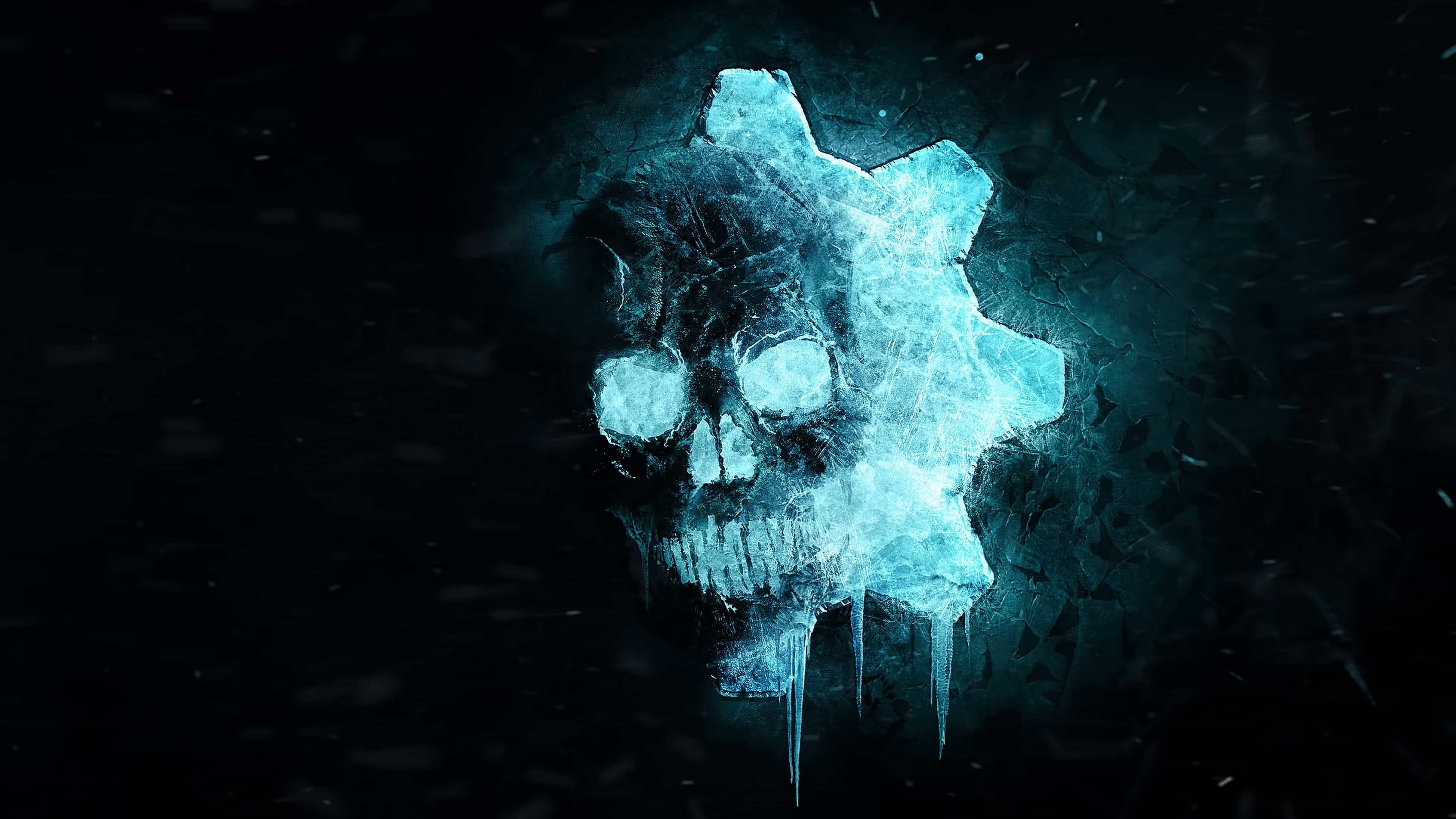Gears of War teschio logo, 3840x2160 4K Ultra HD, Monitor 4K