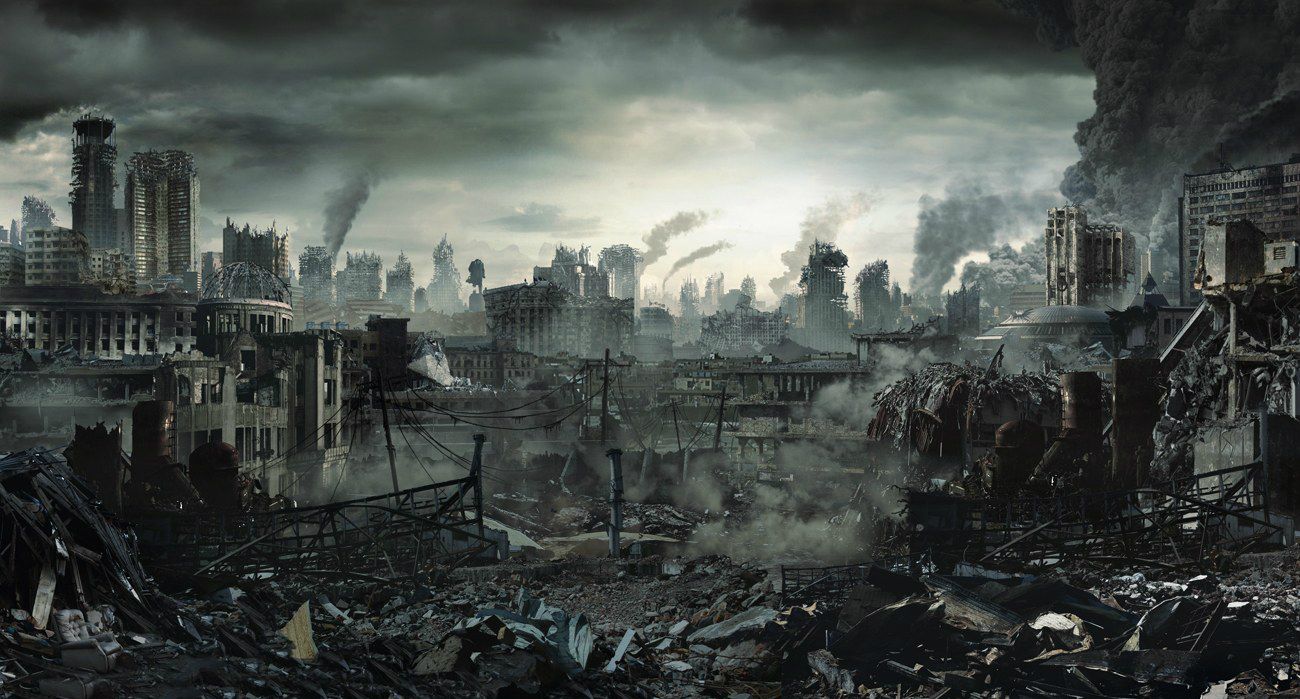 Città distrutta in guerra, 1300x699 HD, Desktop