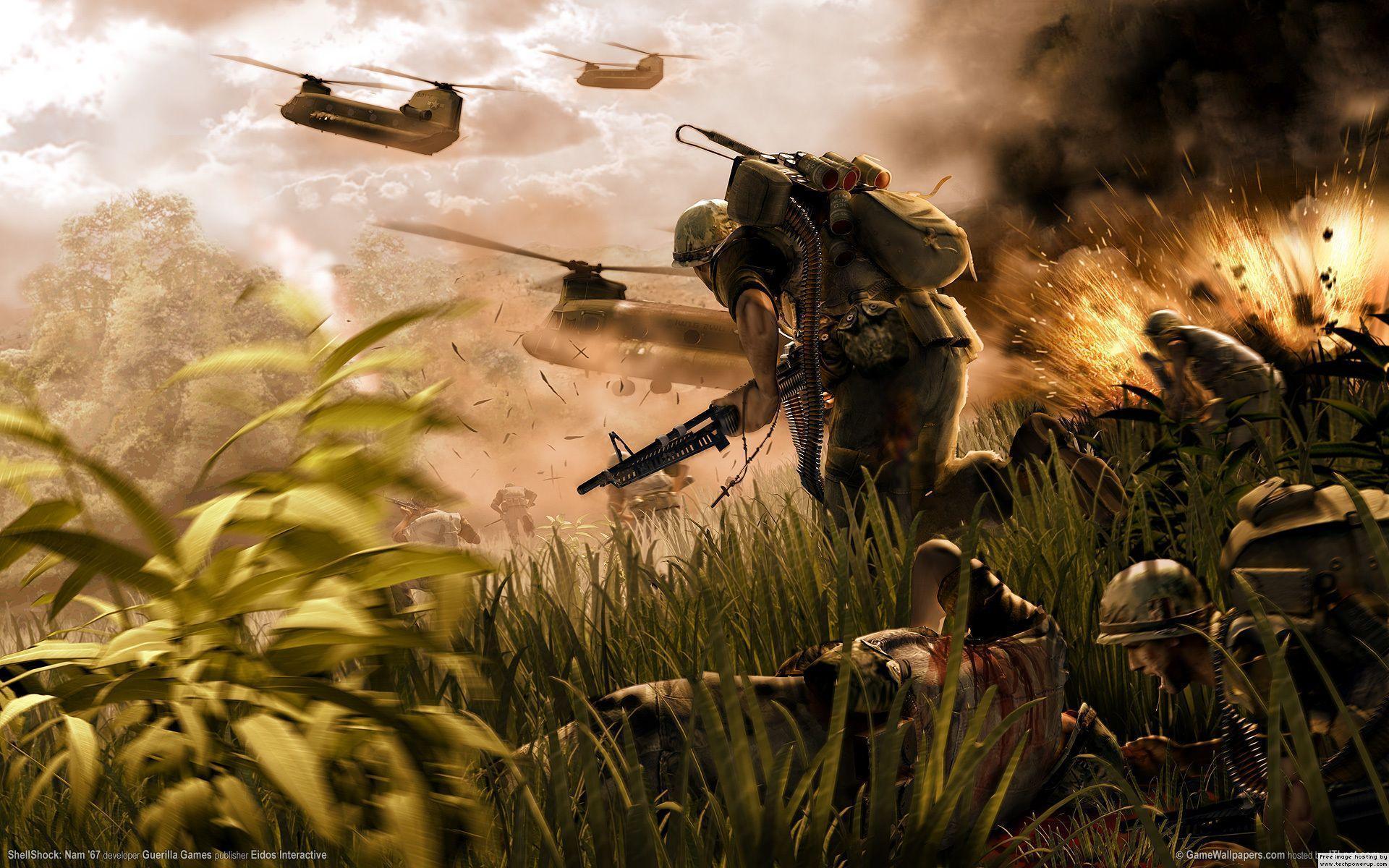 Soldati guerra Vietnam elicotteri, 1920x1200 Full HD+ WUXGA, PC