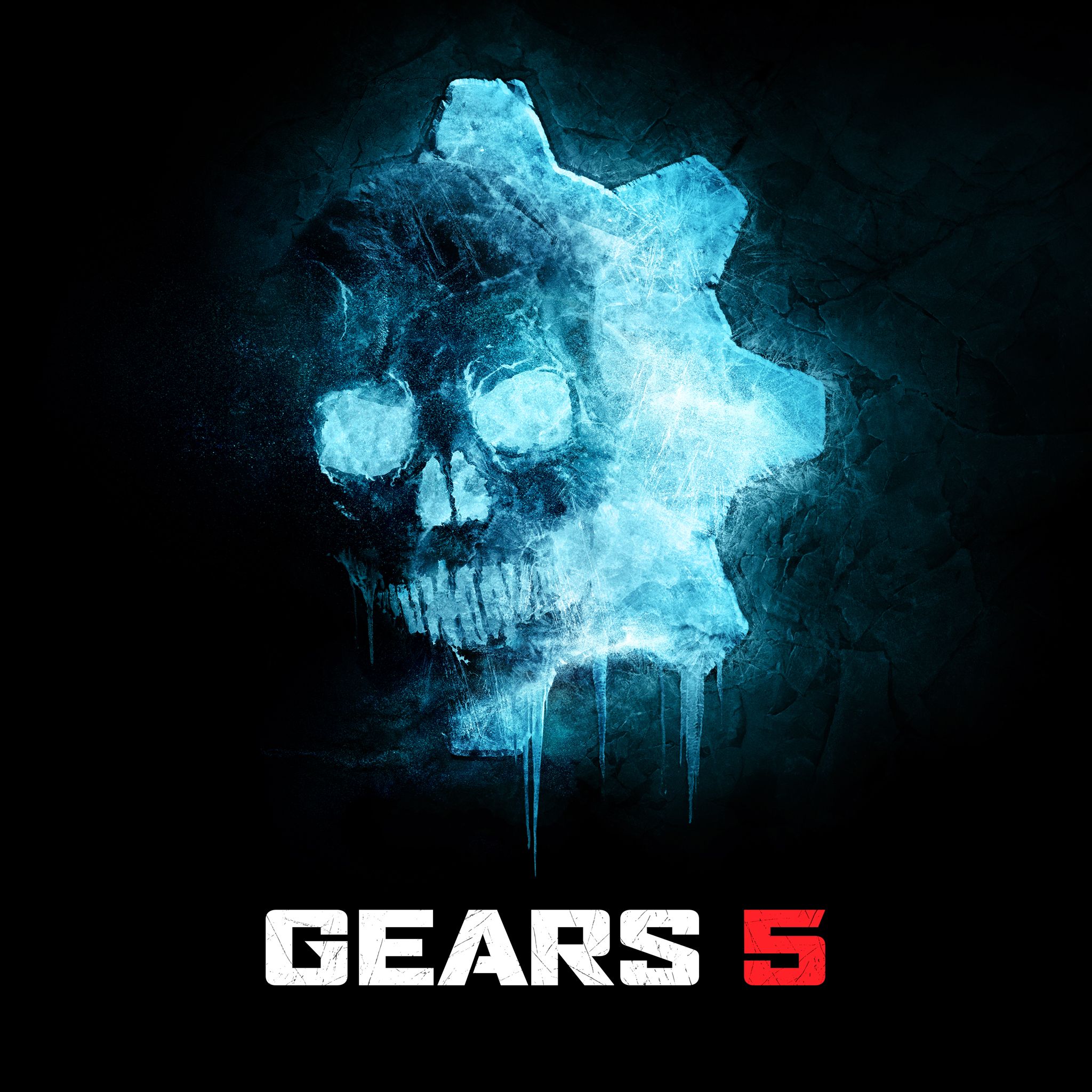 Teschio blu Gears 5, 2048x2048 2K, PC