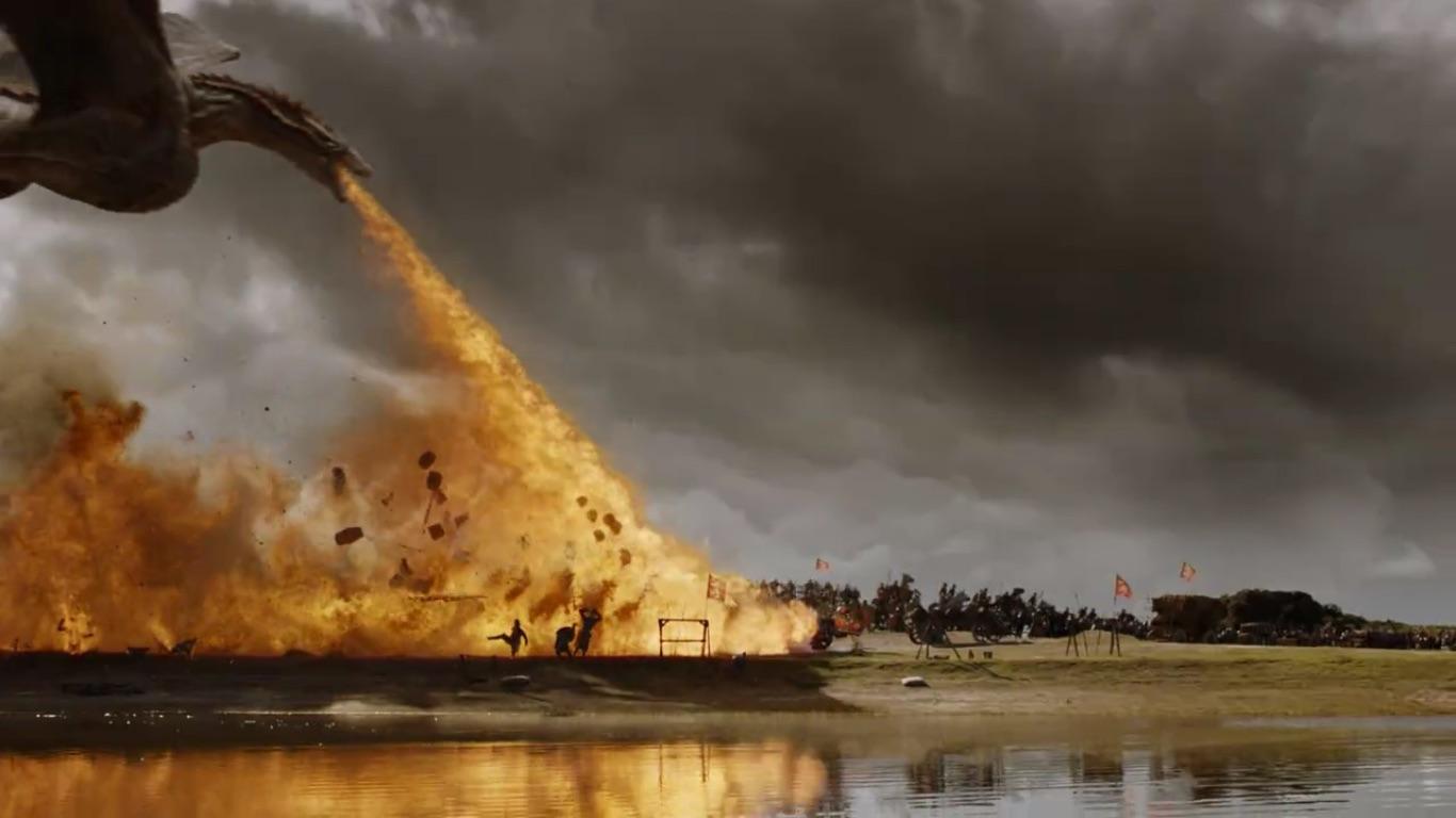 Drago Game of Thrones fuoco, 1366x768 720p, Laptop