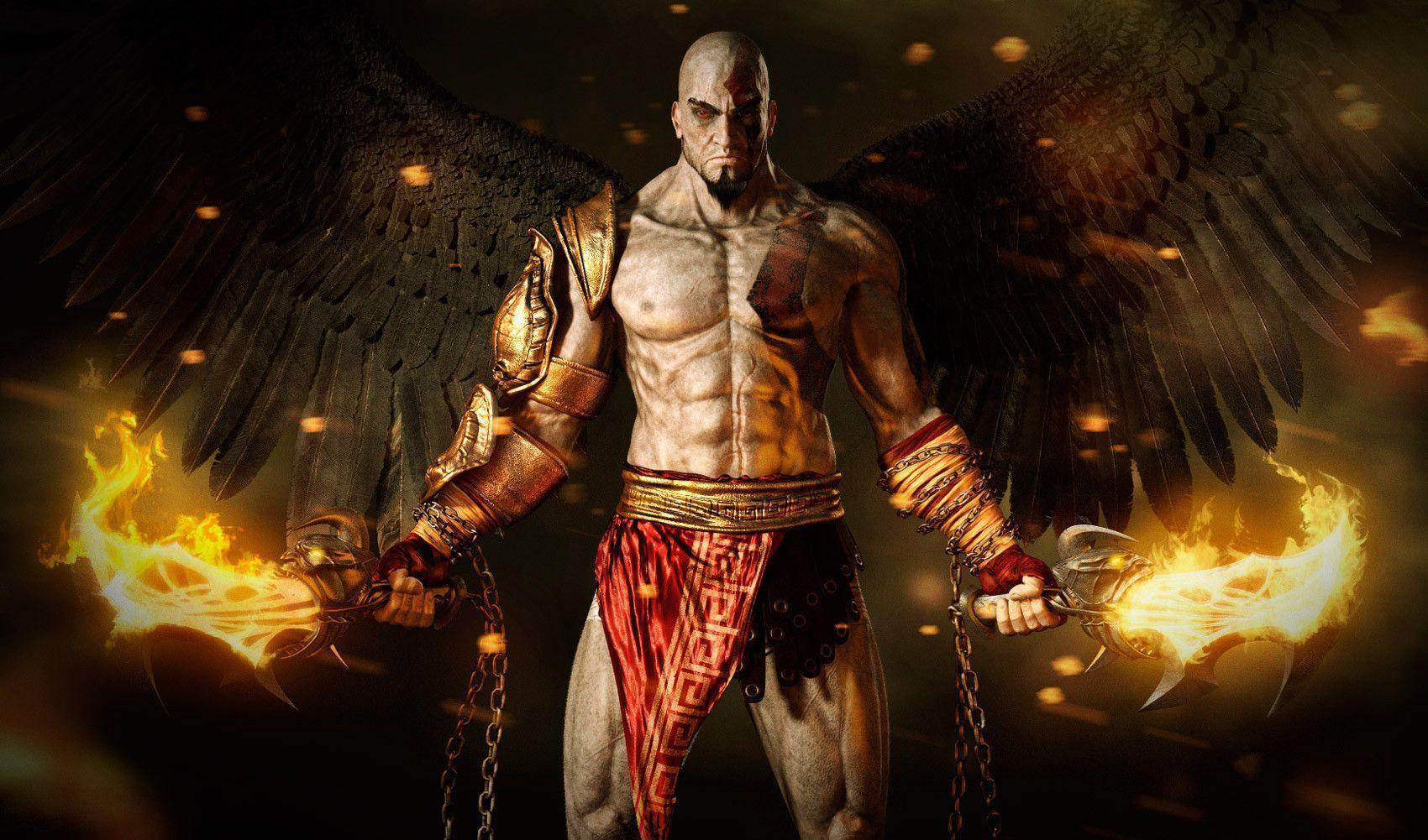 Kratos God of War fiamme, 1700x1001 HD, Desktop