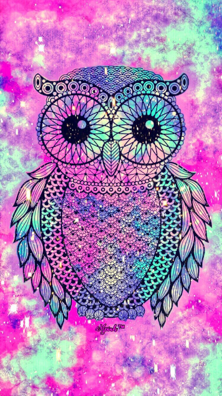 Gufo colorato stile galassia, 750x1334 Full HD Verticale, Smartphone