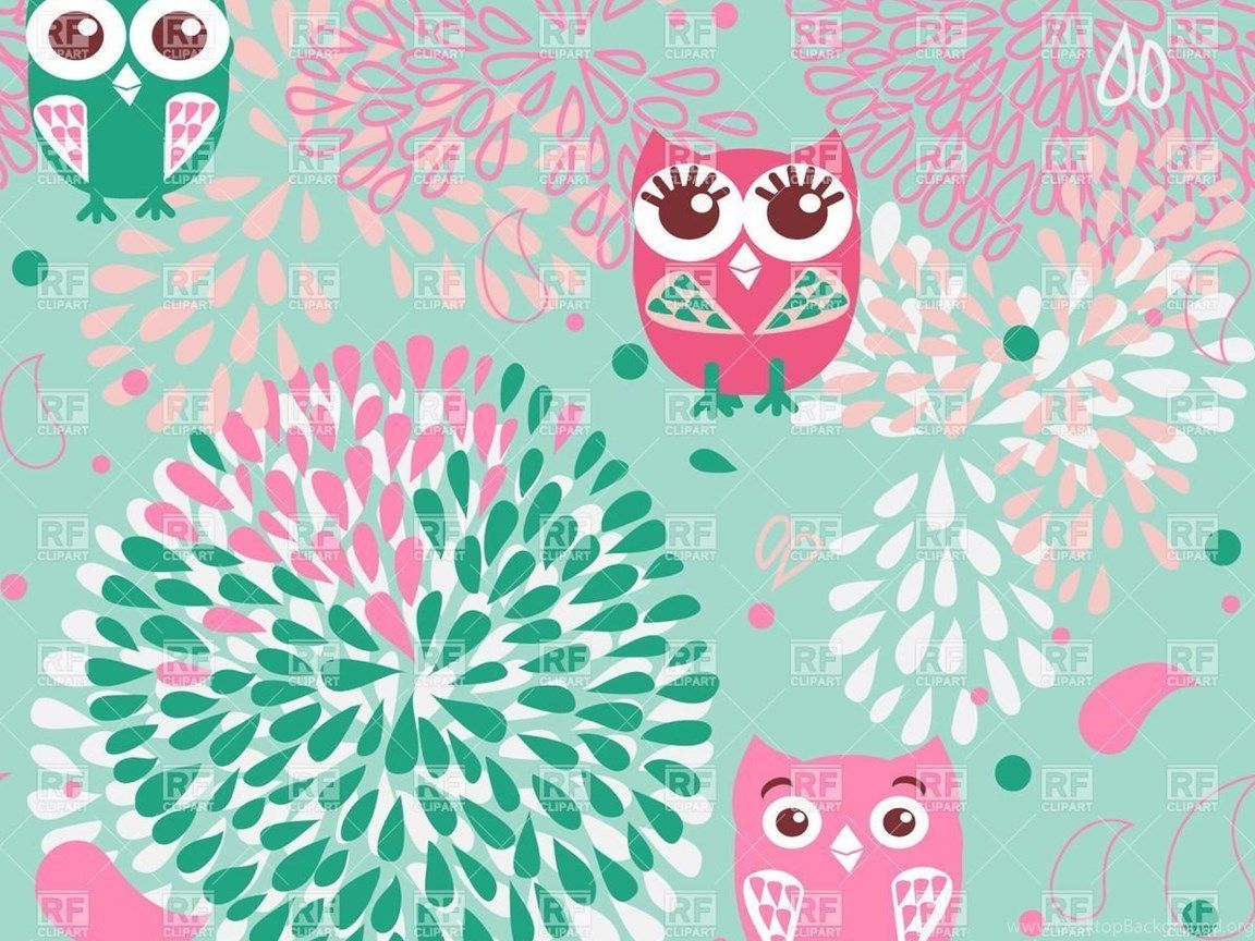 Gufi rosa e verdi carini, 1152x864 HD, Desktop