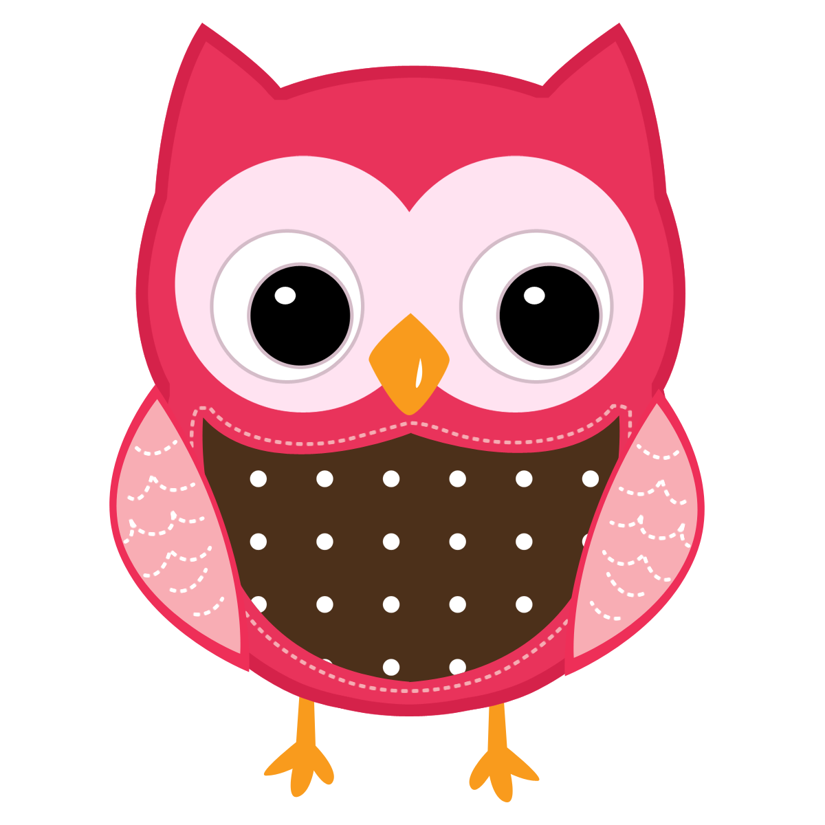 Gufo cartone rosa carino, 1200x1200 HD, Desktop