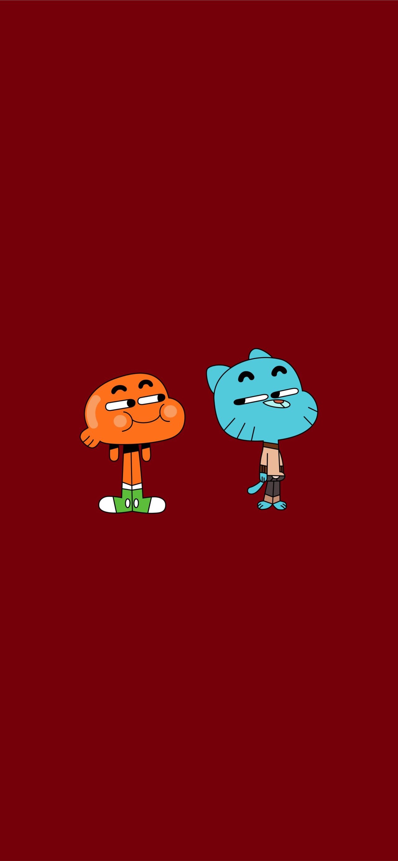 Gumball e Darwin sfondo rosso, 1284x2778 Verticale, iPhone Pro Max