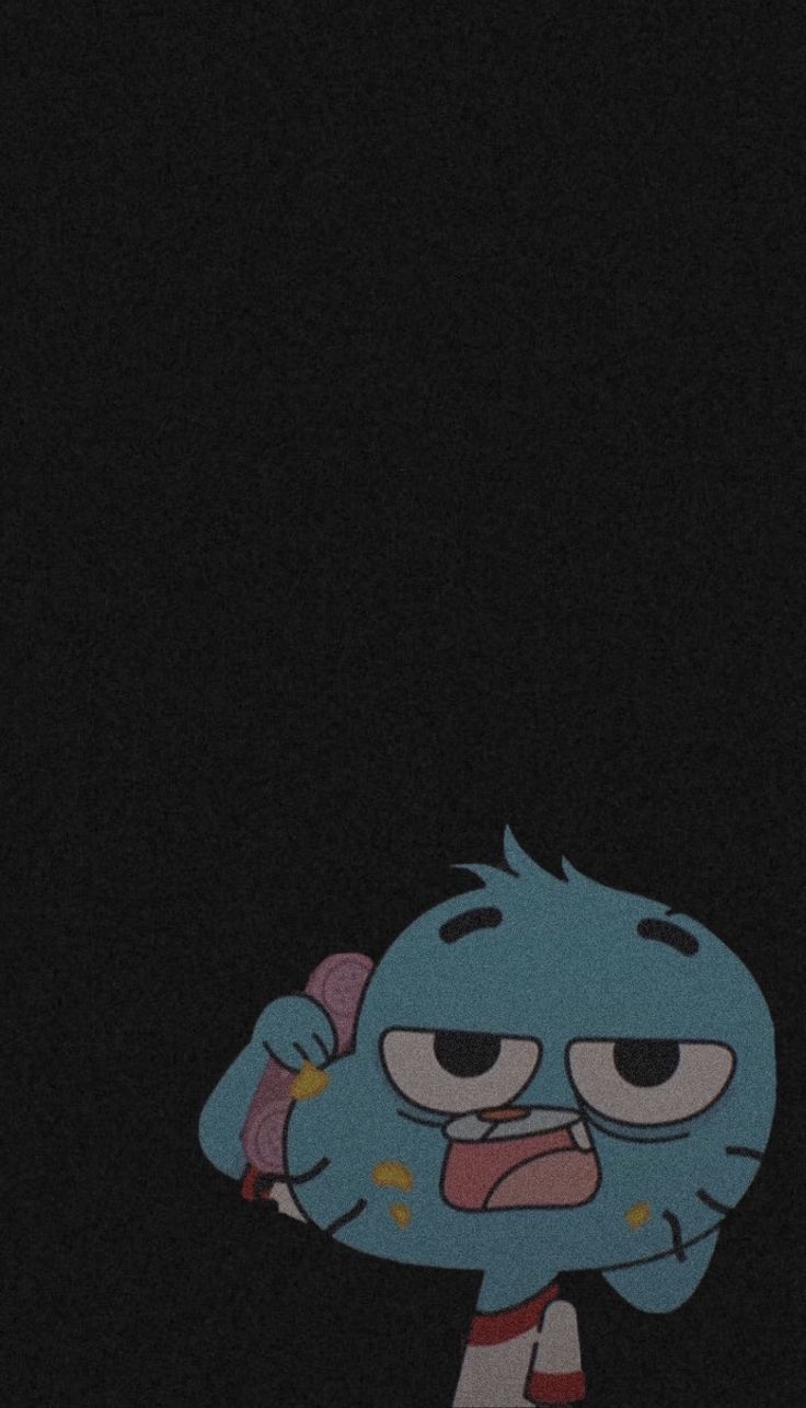 Gumball assonnato sfondo nero, 736x1286 Full HD Verticale, iPhone