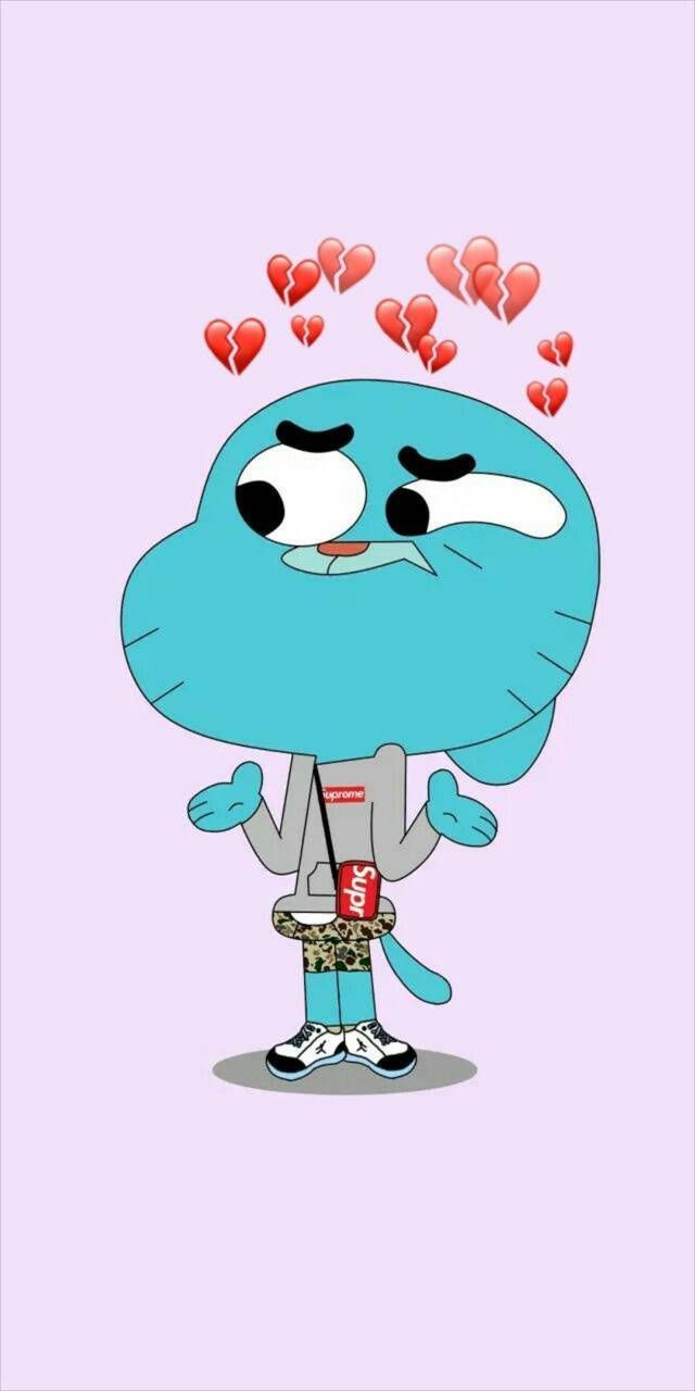 Gumball con cuoricini, 640x1280 Full HD Verticale, Smartphone