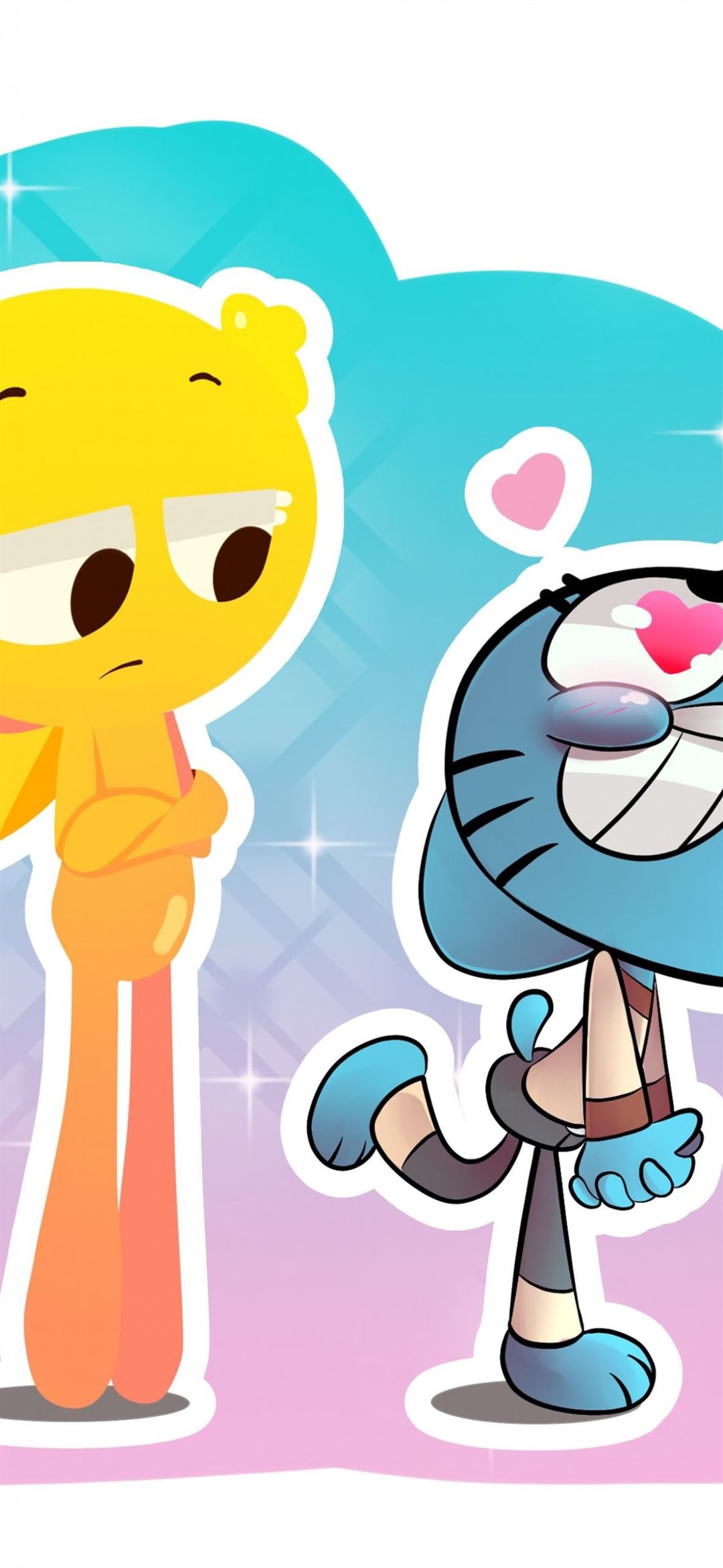 Gumball e Darwin cartoon, 1080x2340 Verticale, Telefono