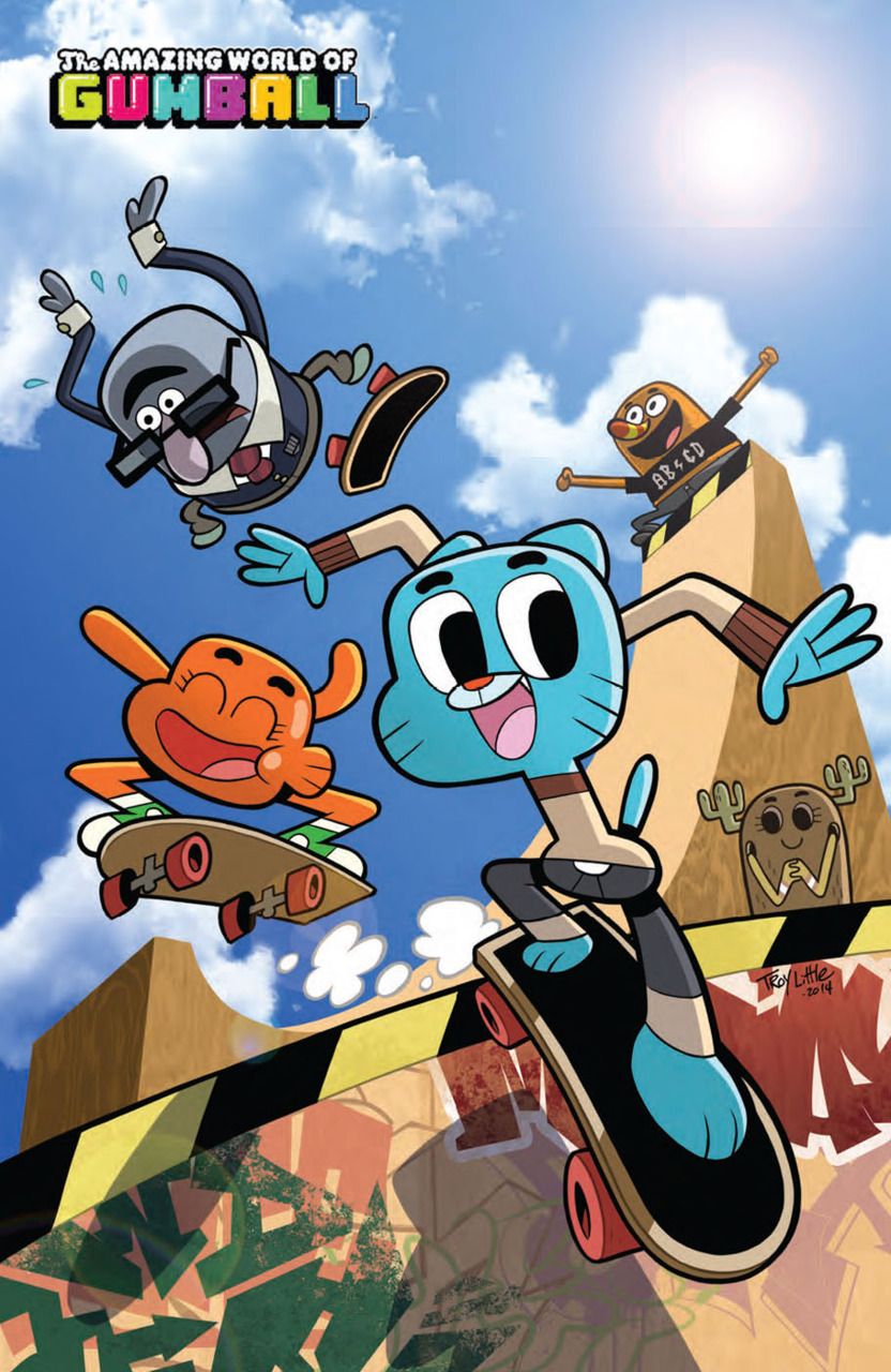Gumball skateboard personaggi cartoon, 832x1280 Full HD Verticale, iPhone