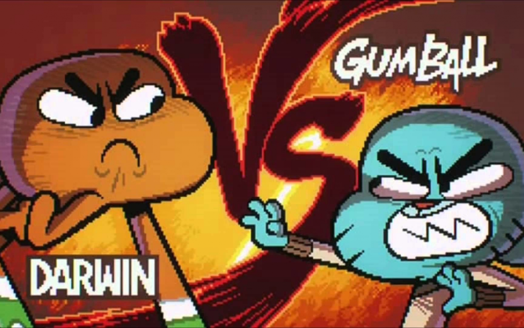 Darwin vs Gumball cartone, 1680x1050 HD, Lenovo Legion