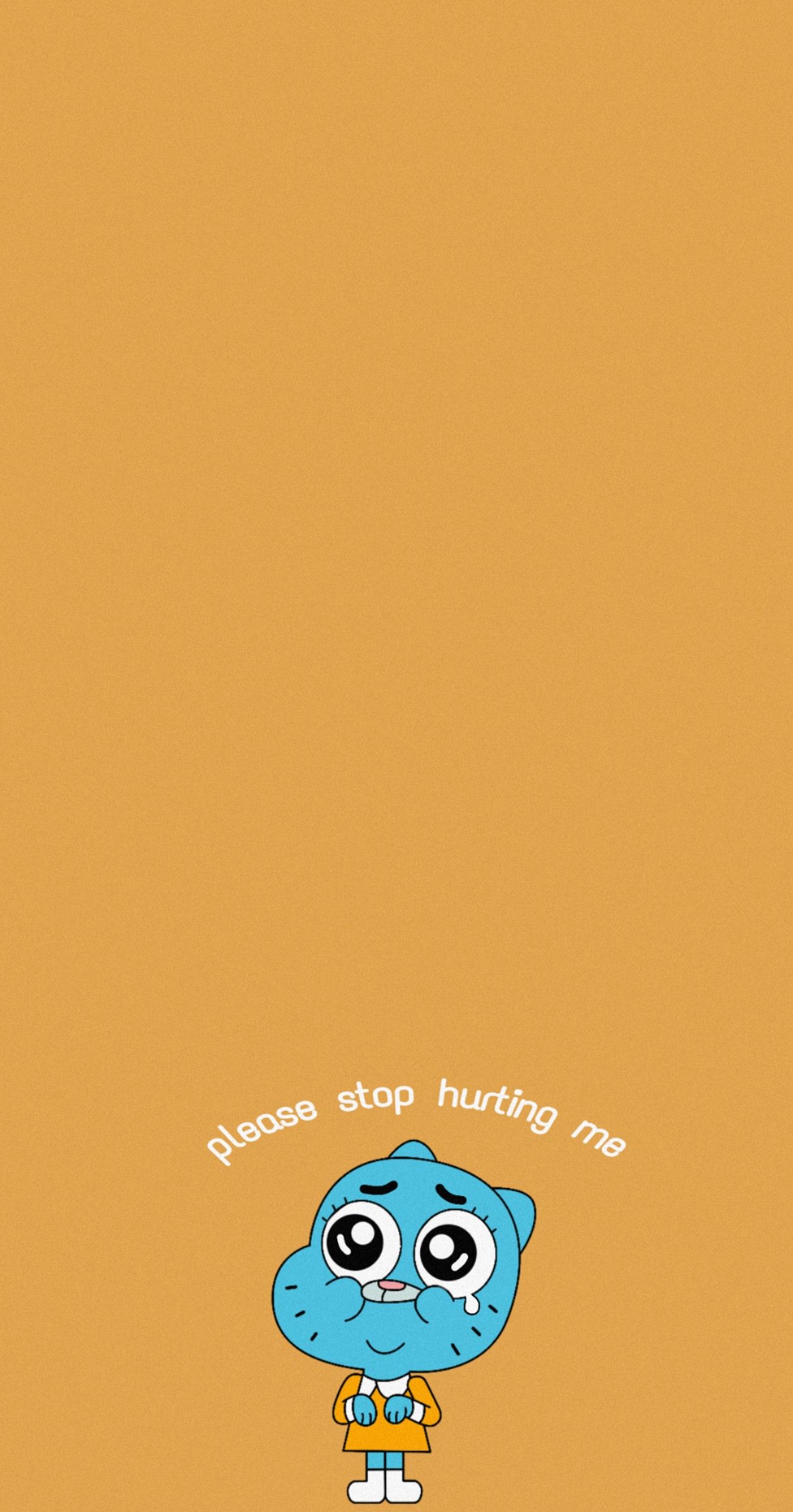 Gumball triste sfondo arancione, 1257x2398 Verticale, Telefono