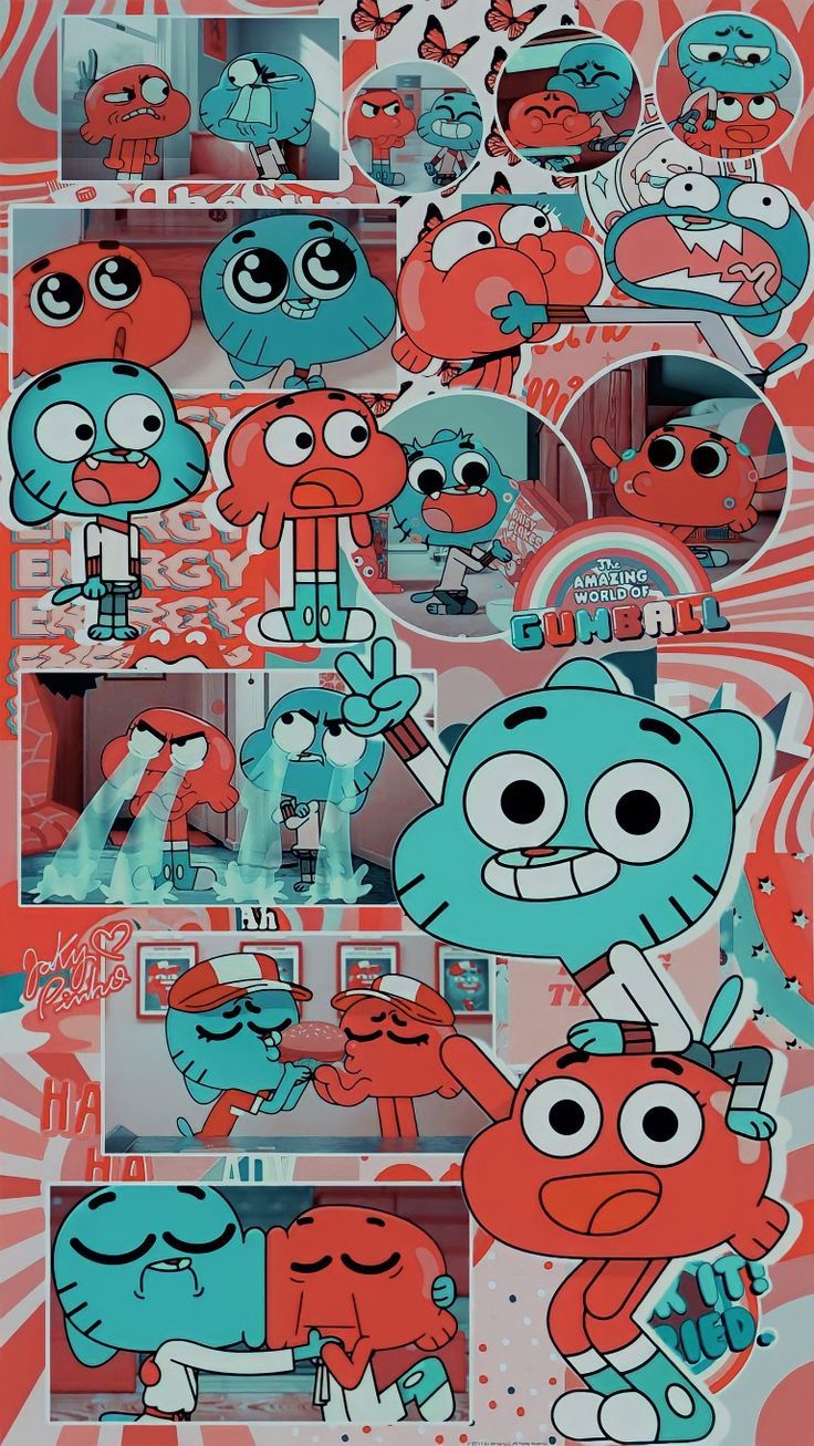 Gumball e Darwin Watterson collage, 736x1307 Full HD Verticale, iPhone