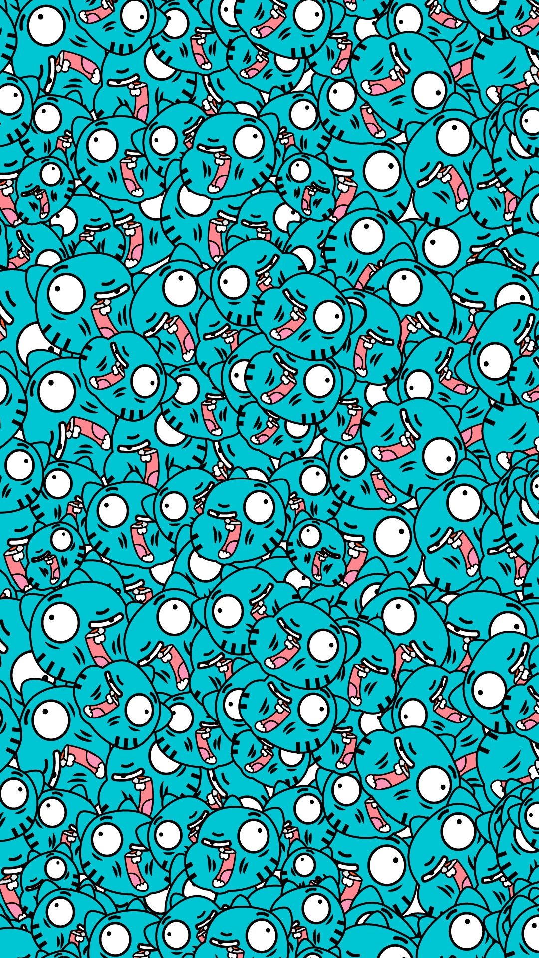 Occhi e denti pattern turchese, 1080x1920 Full HD Verticale, iPhone