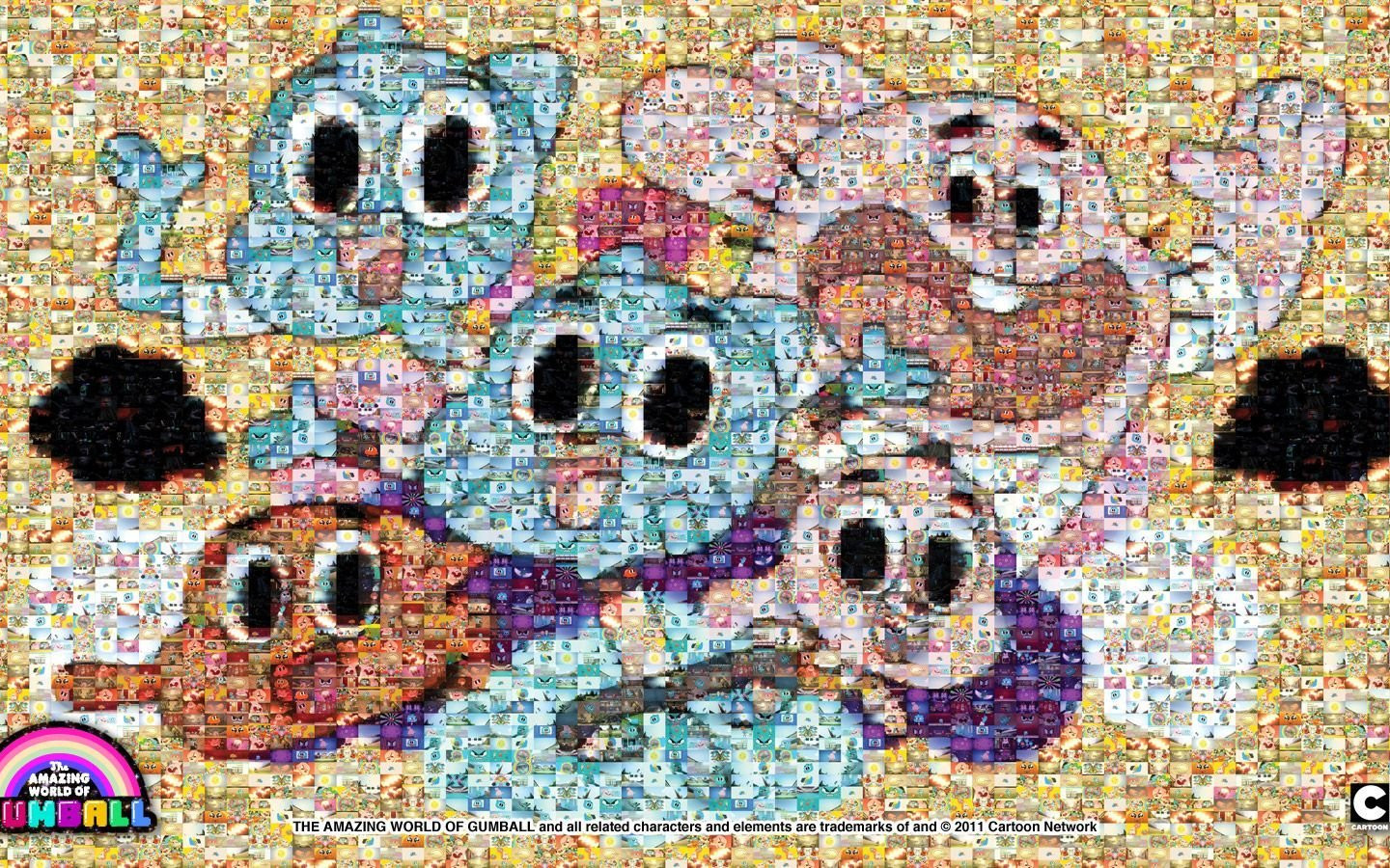 Gumball personaggi mosaico, 1440x900 720p, Laptop