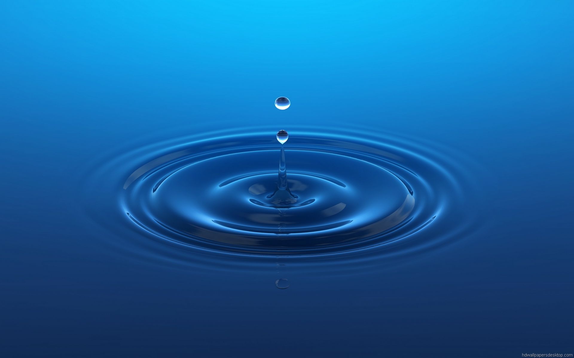 Goccia d'acqua e increspature blu, 1920x1200 Full HD+ WUXGA, PC