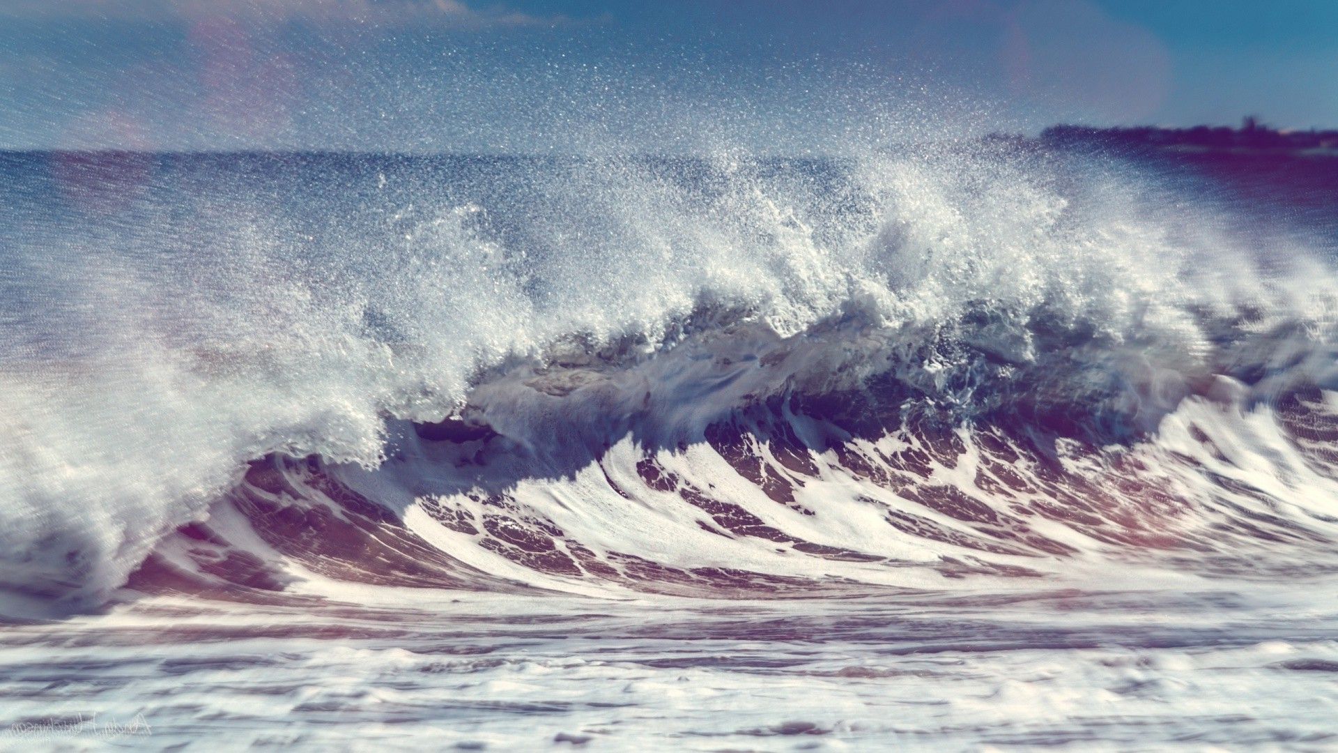 Onda del mare in schiuma, 1920x1080 Full HD, PC Desktop