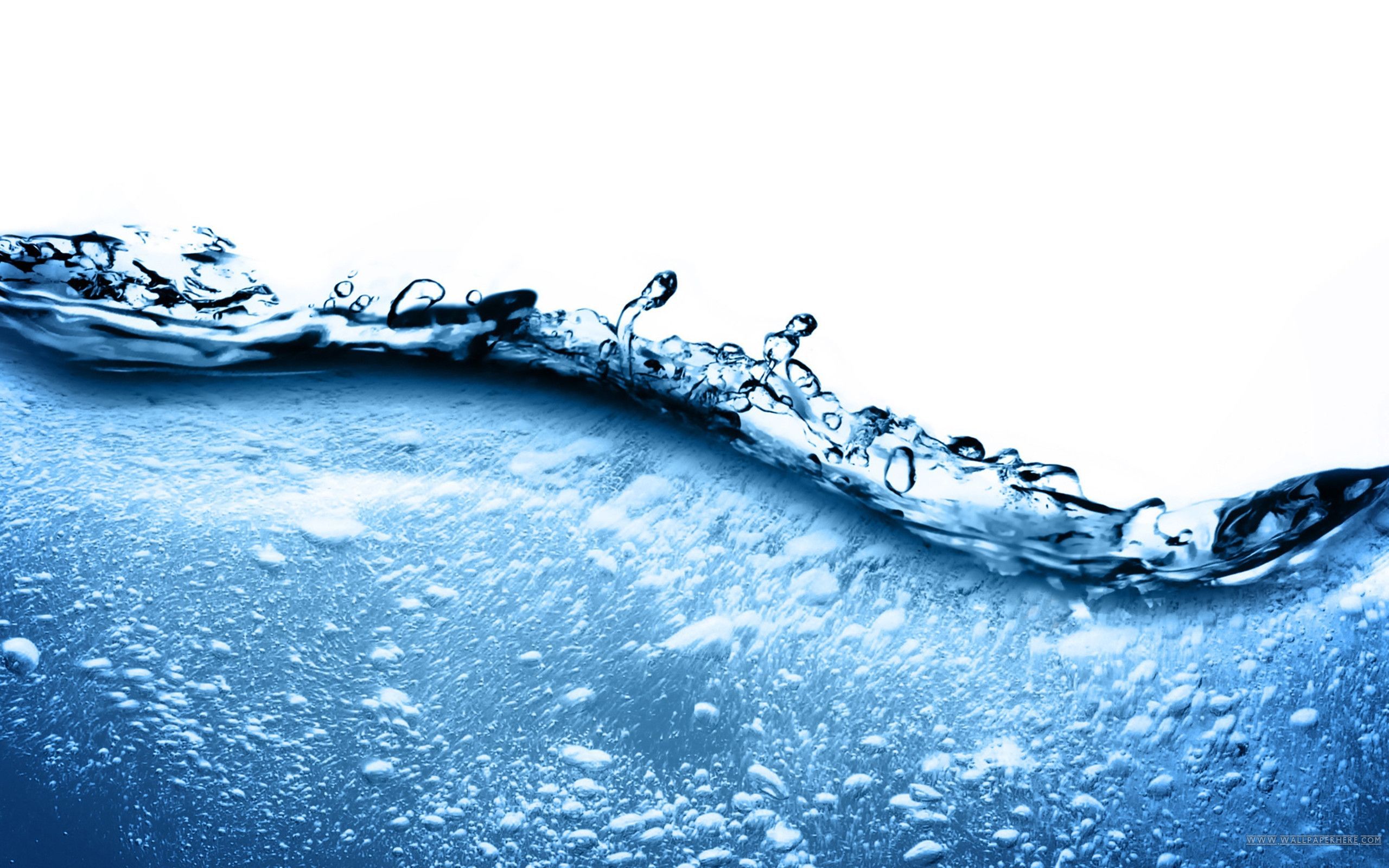 Onda d'acqua con bolle, 2560x1600 2K+, Desktop