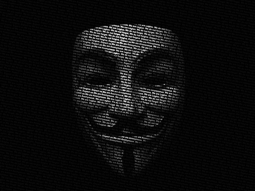 maschera Anonymous testo ASCII, 1024x768 HD, Desktop