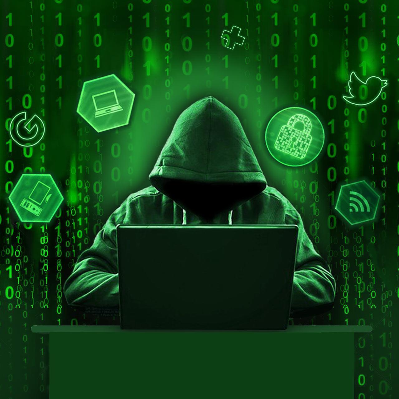incappucciato codice verde icone, 1280x1280 720p, Laptop