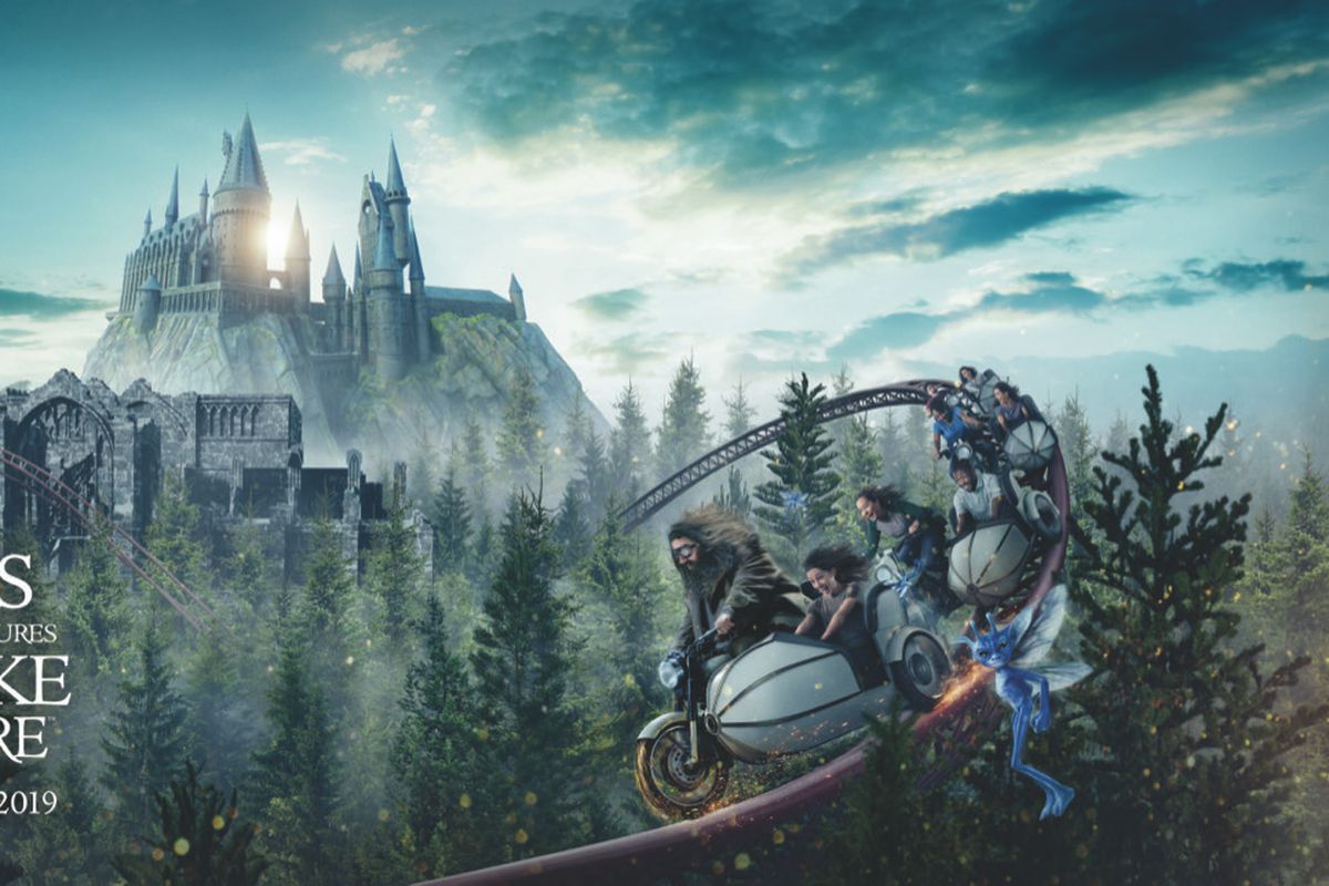Montagne russe Hagrid Harry Potter castello, 1200x800 HD, Laptop