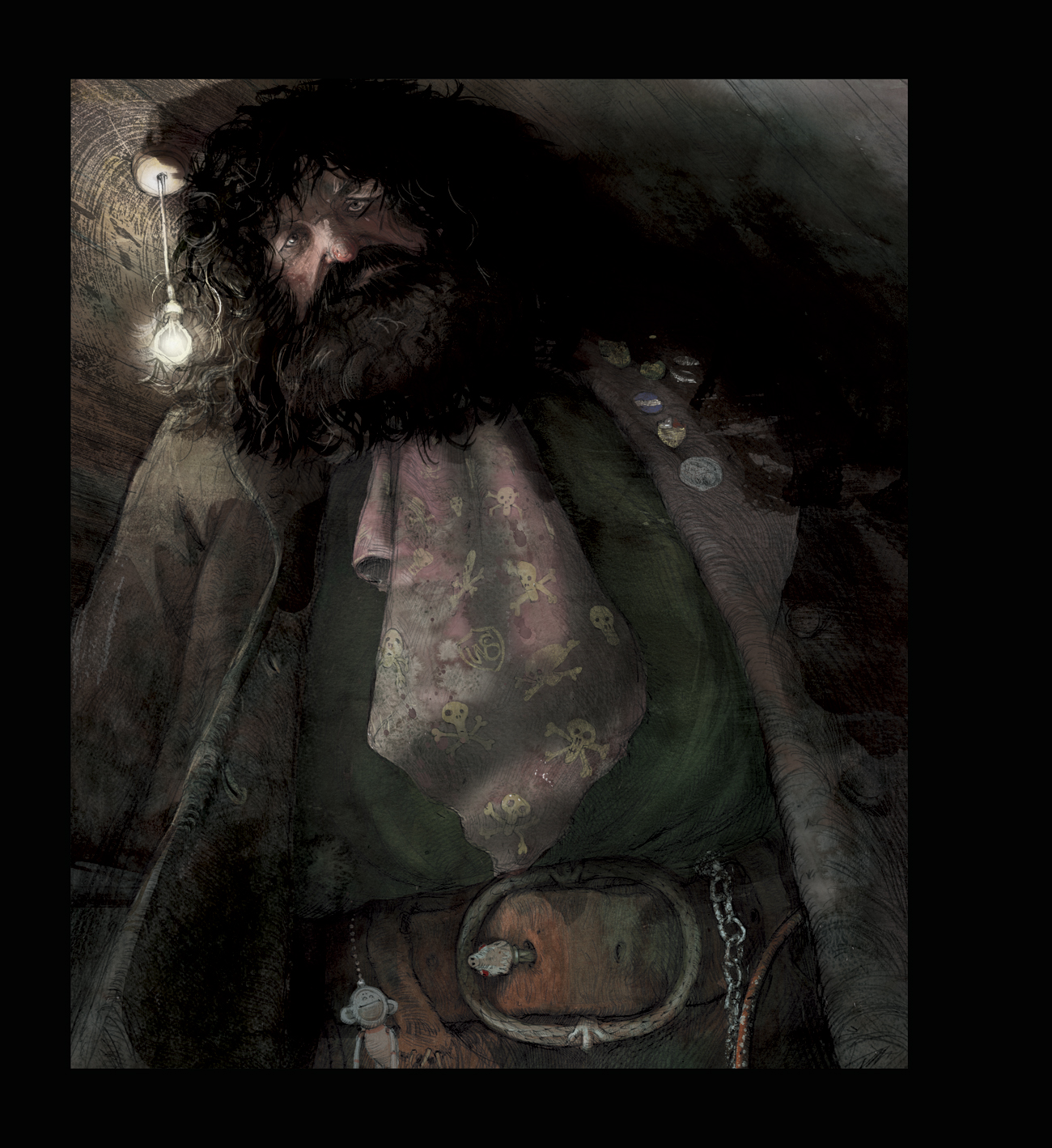 Hagrid sorridente Harry Potter, 1710x900 HD, Desktop