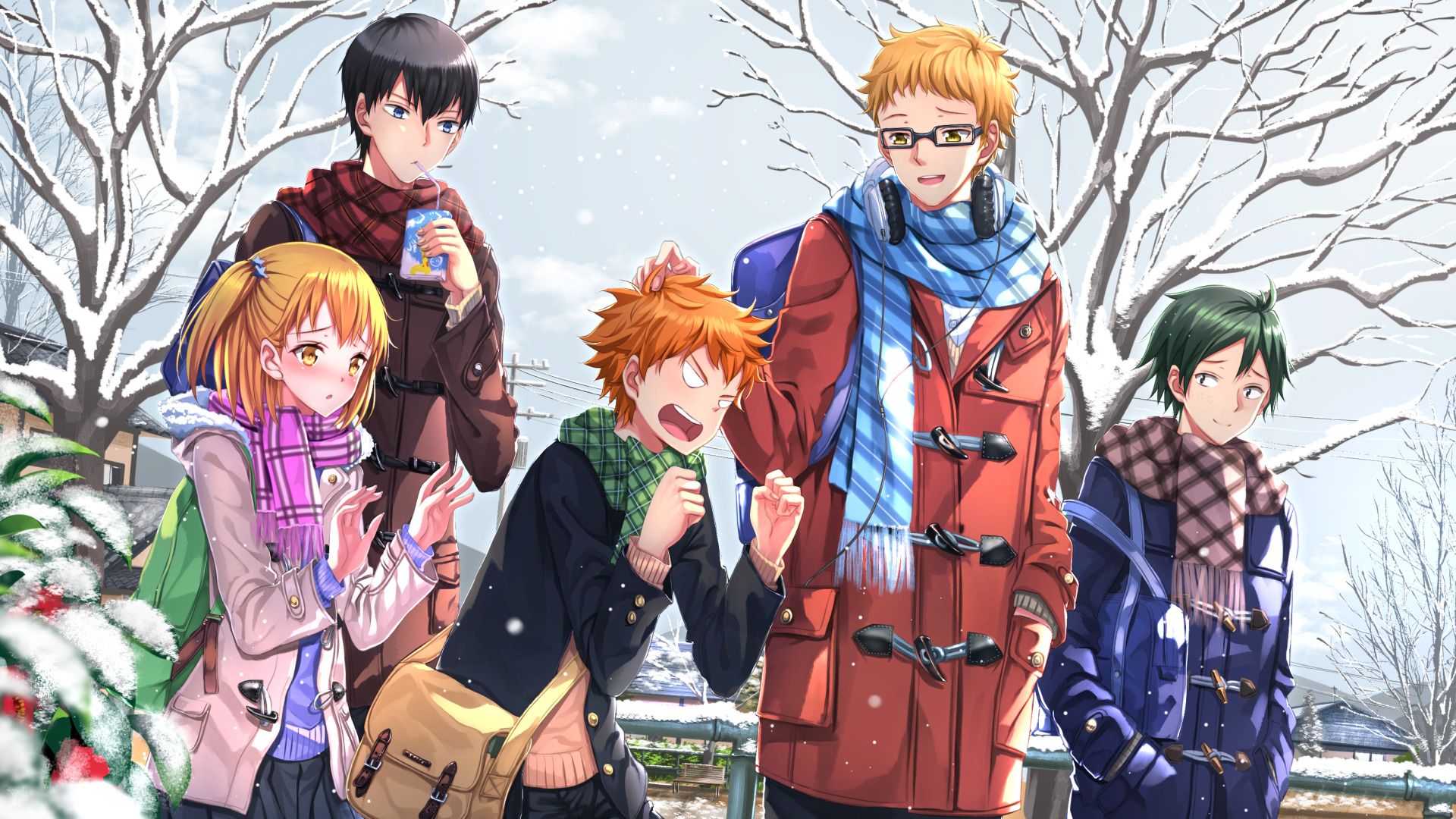 Personaggi Haikyuu neve inverno, 1920x1080 Full HD, Desktop