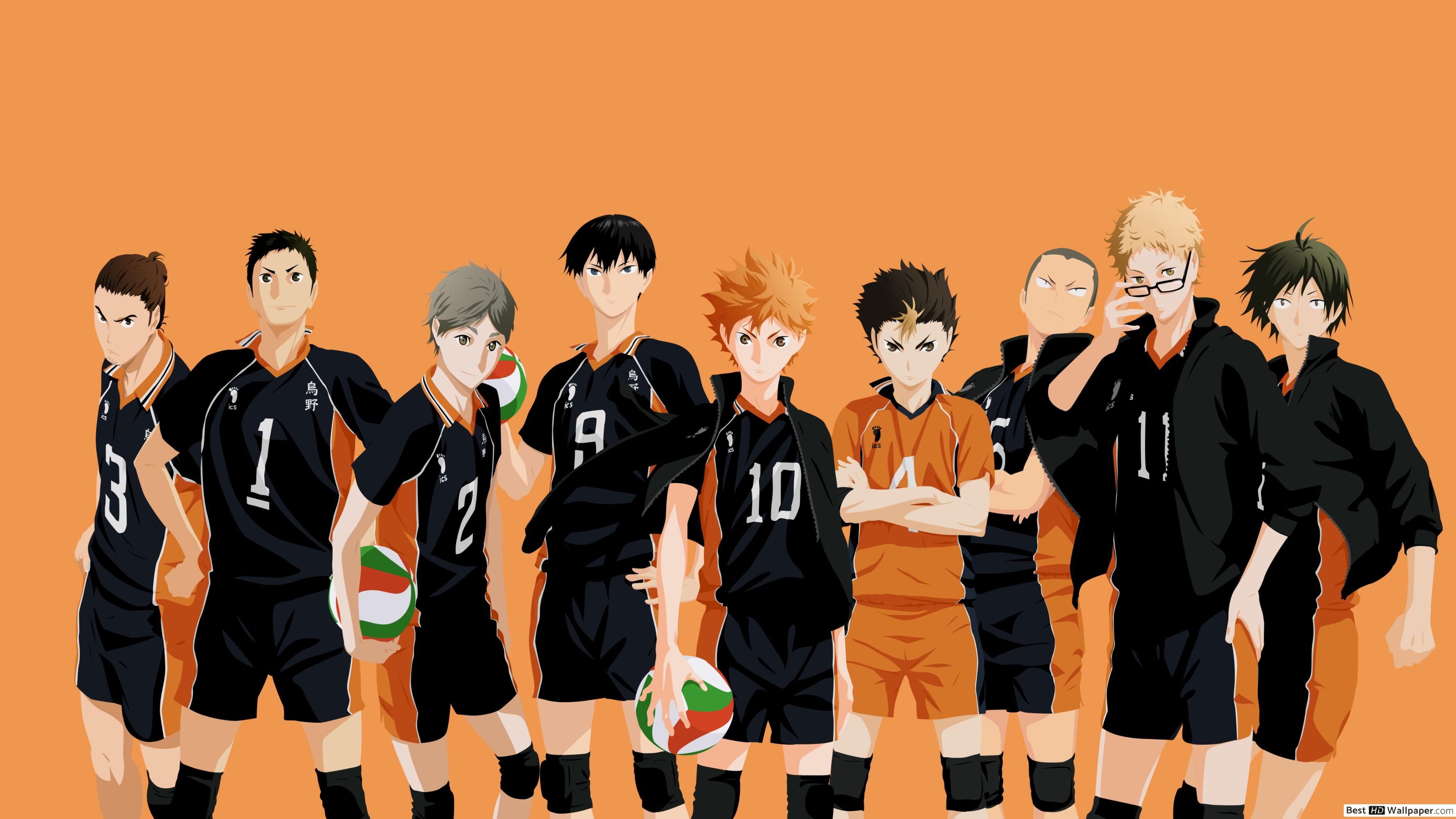 Squadra Karasuno Haikyuu anime, 3554x1999 2K+, PC