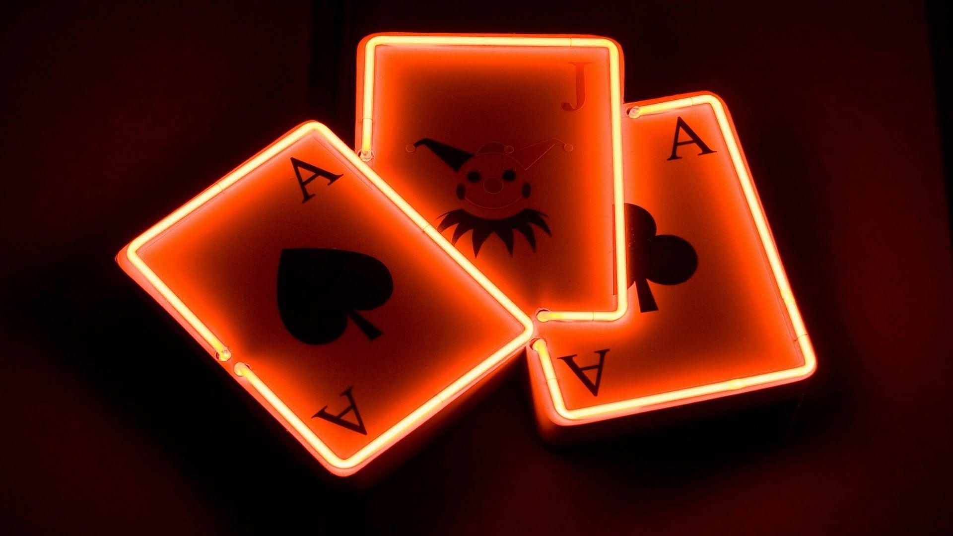 Carte da gioco assi neon, 1920x1080 1080p, PC