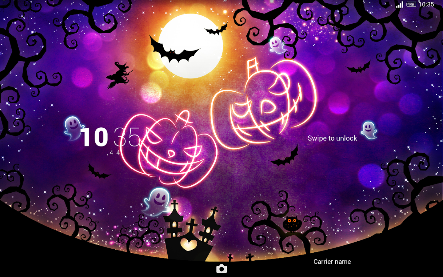 Zucche e fantasmi neon Halloween, 1440x900 720p, Laptop