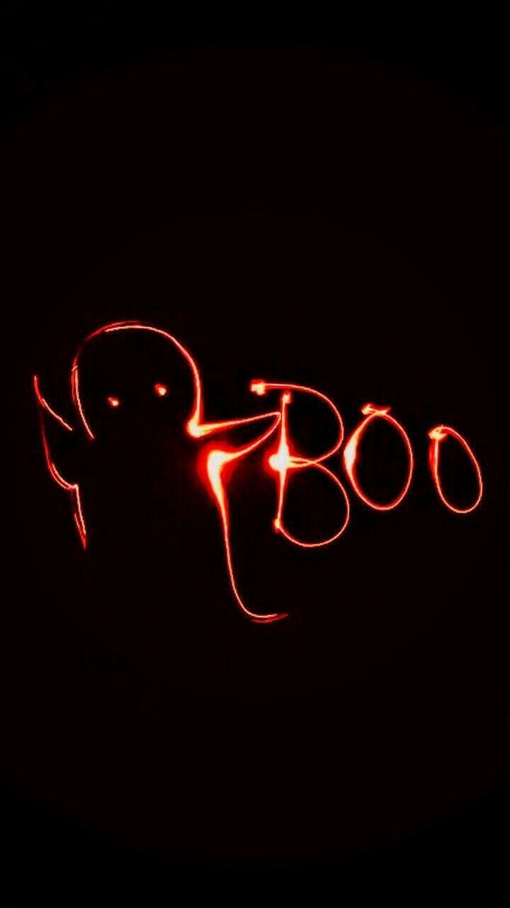 Fantasma neon rosso Boo, 720x1280 Full HD Verticale, Smartphone