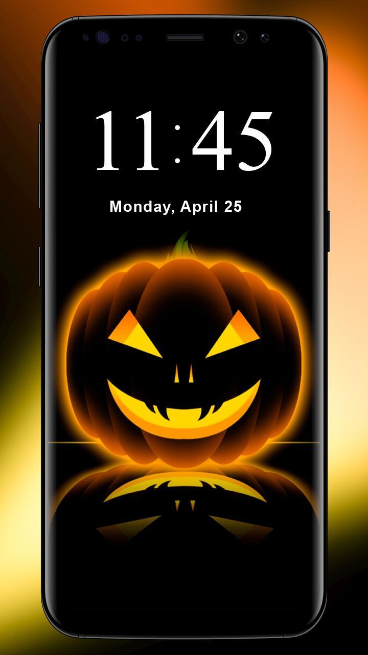 Zucca Halloween neon arancione, 720x1280 Verticale, Mobile