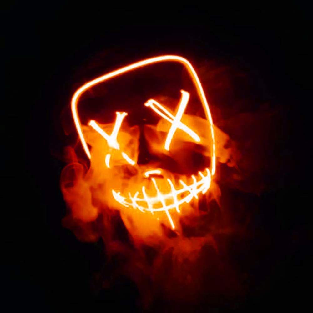 Maschera neon arancione Halloween, 1001x1001 HD, Laptop