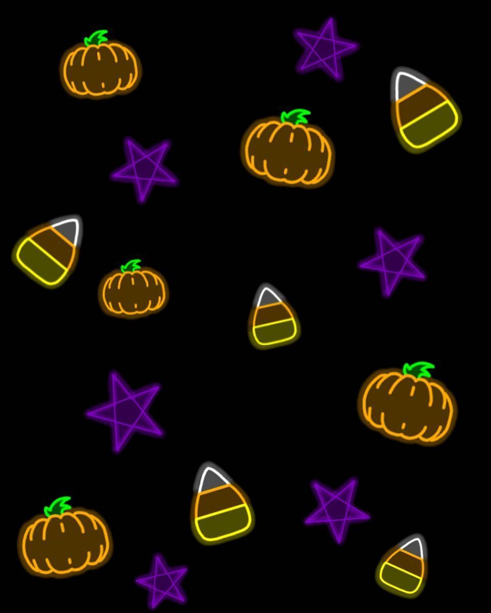 Zucche stelle caramelle neon, 960x1200 Full HD Verticale, iPhone
