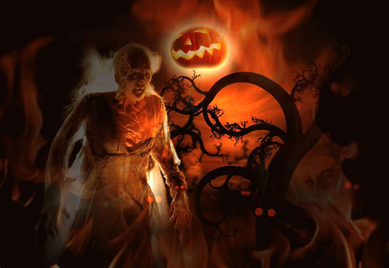 Mummia e zucca Halloween, 1280x884 720p, PC