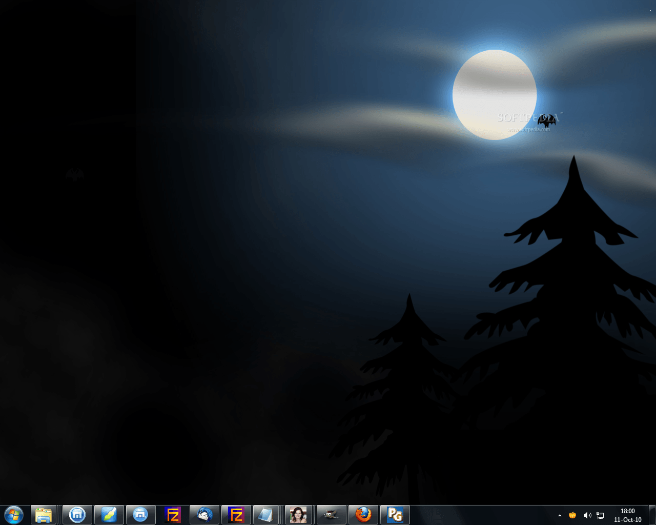 Luna piena pipistrello alberi notte, 1280x1024 HD, Desktop