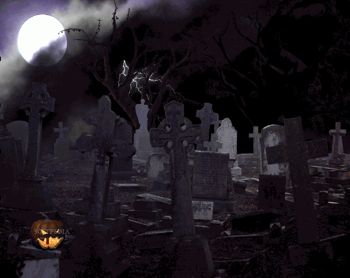 cimitero notturno con luna piena, 1209x962 HD, Desktop