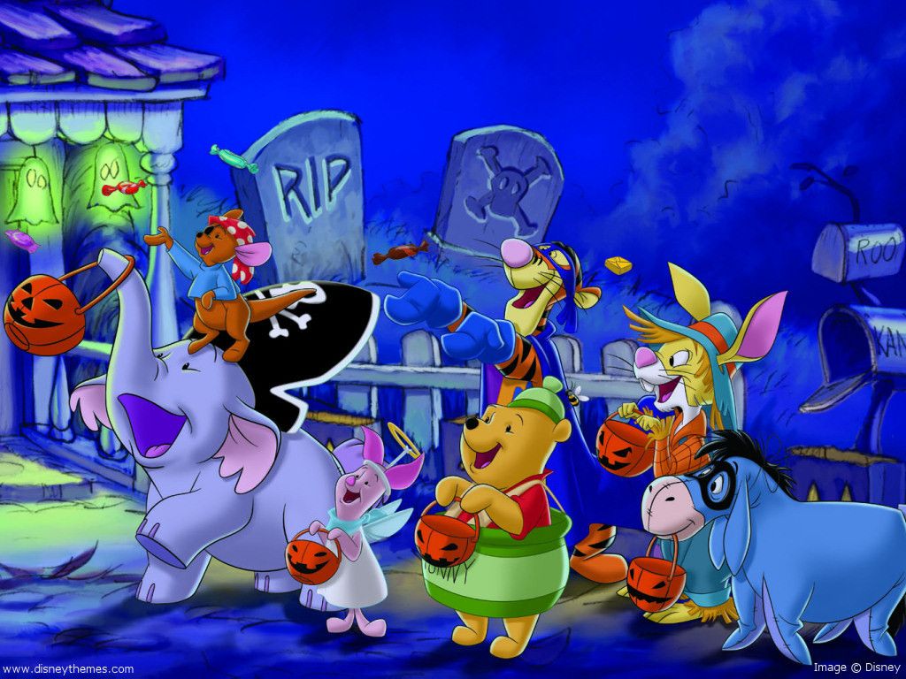 Winnie the Pooh Halloween personaggi, Tigro e Pimpi, 1024x768 HD, Laptop