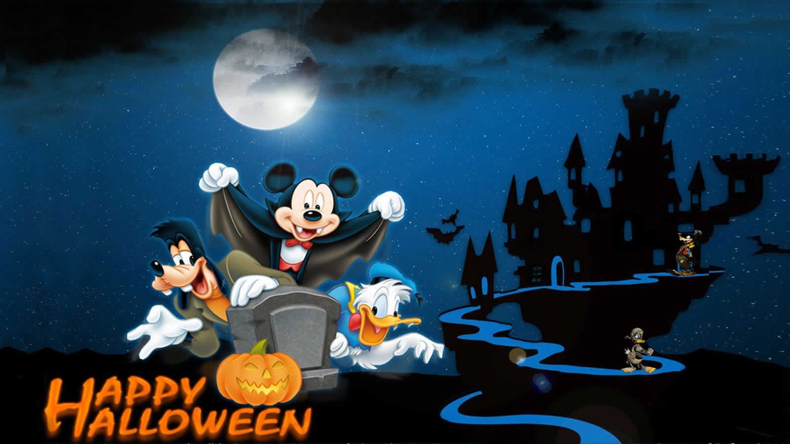 Mickey Mouse e amici Halloween, 1600x900 HD, Desktop