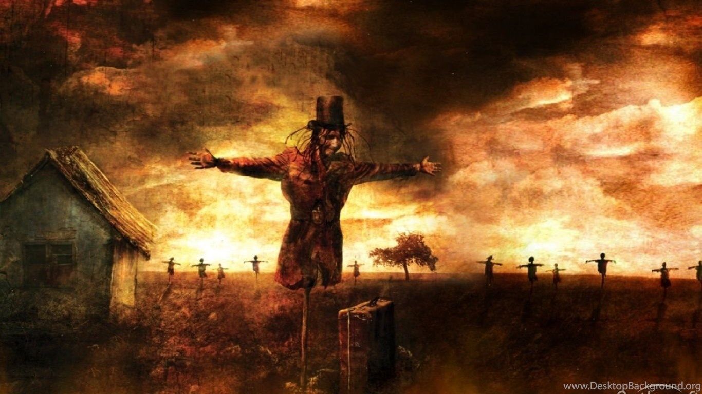 Spaventapasseri cimitero Halloween, 1366x768 HD, PC Desktop