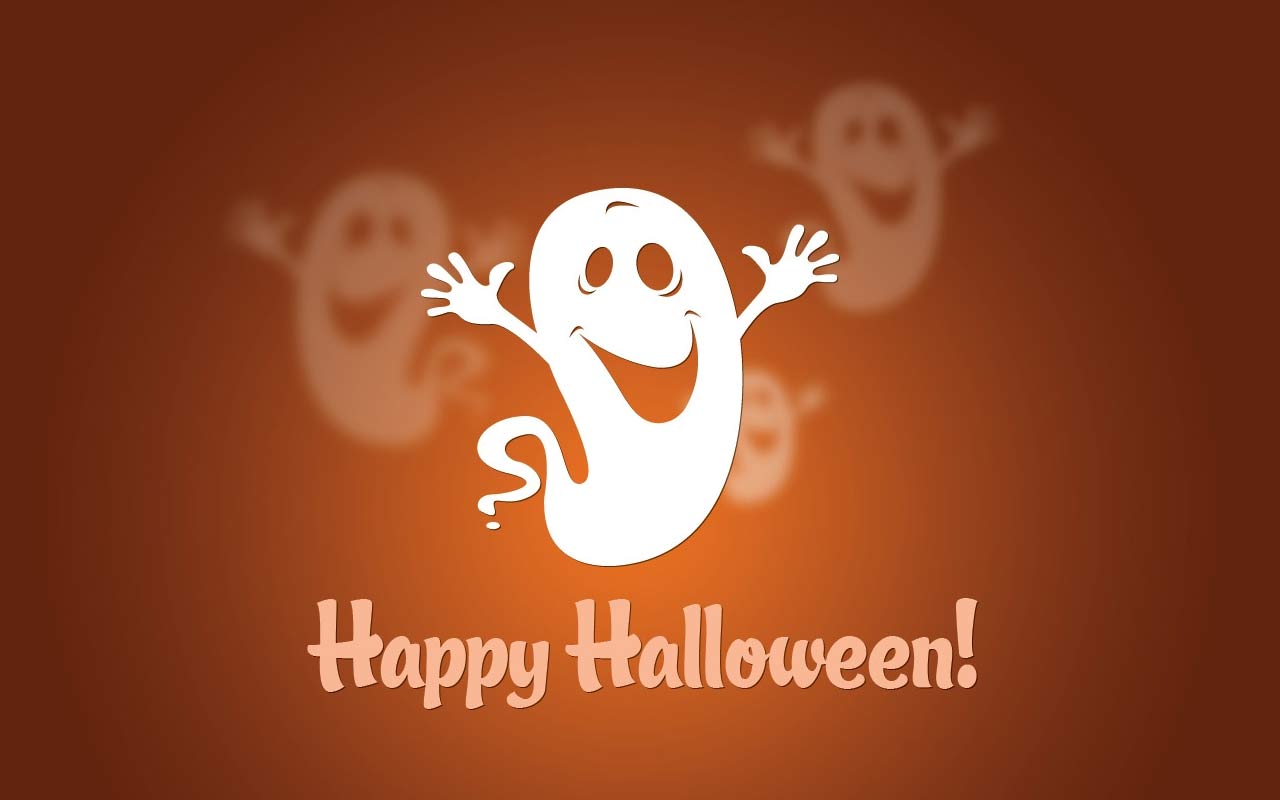 Fantasmi animati arancioni Halloween, 1280x800 720p, PC