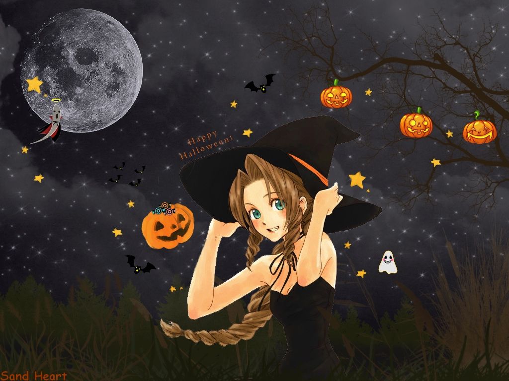 Strega anime con zucche Halloween, 1024x768 HD, iMac