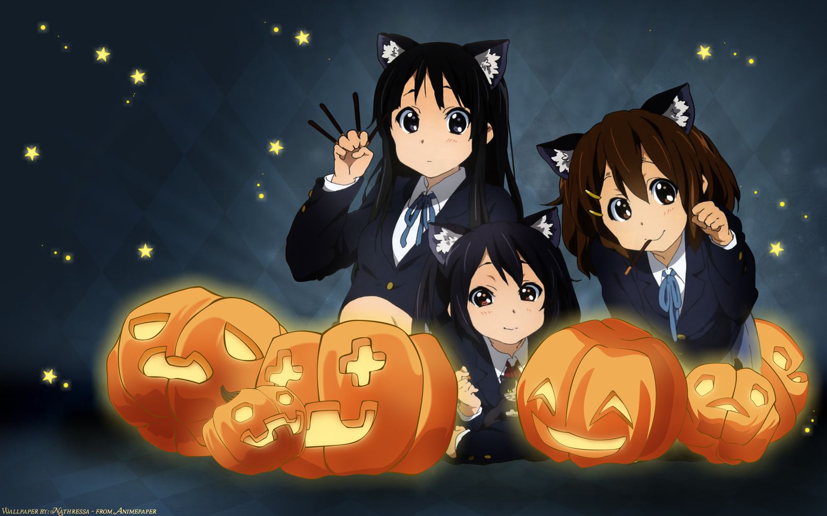 Personaggi anime K-On Halloween, 1680x1050 HD Ready, Desktop