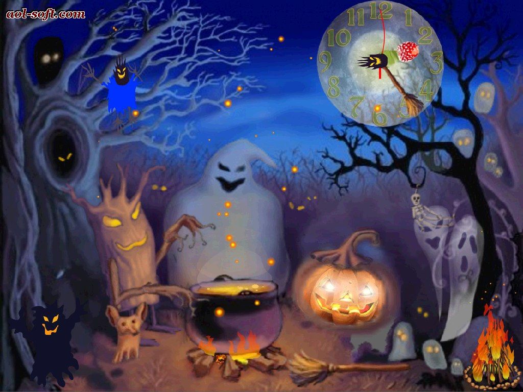 Fantasmi e zucca Halloween, 1024x768 HD, PC