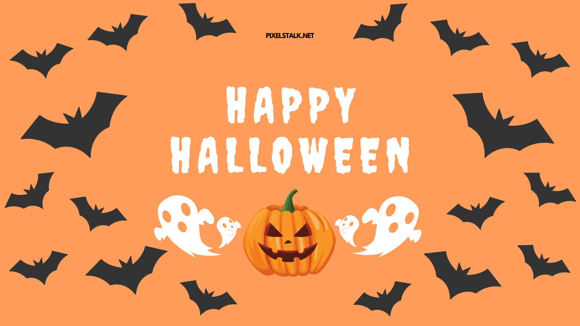 Zucca fantasmi pipistrelli Halloween, 1920x1080 Full HD, Desktop