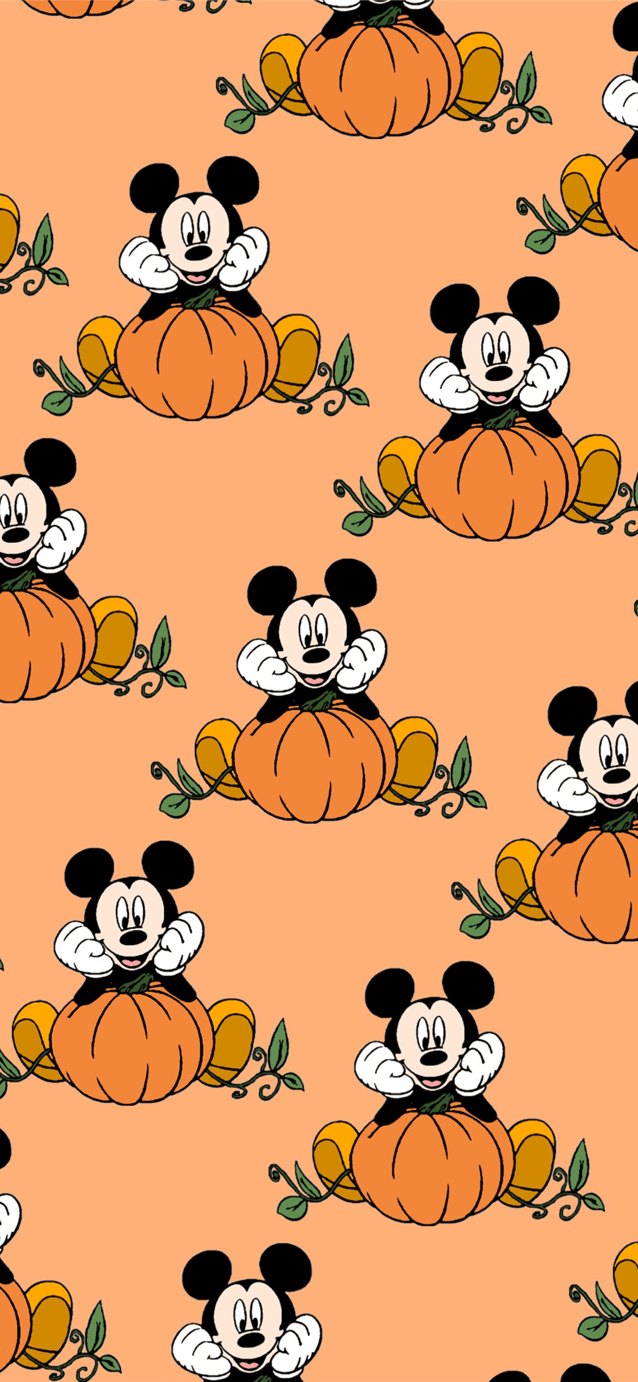 Topolino con zucche Halloween, Disney, 1284x2778 Verticale, Mobile