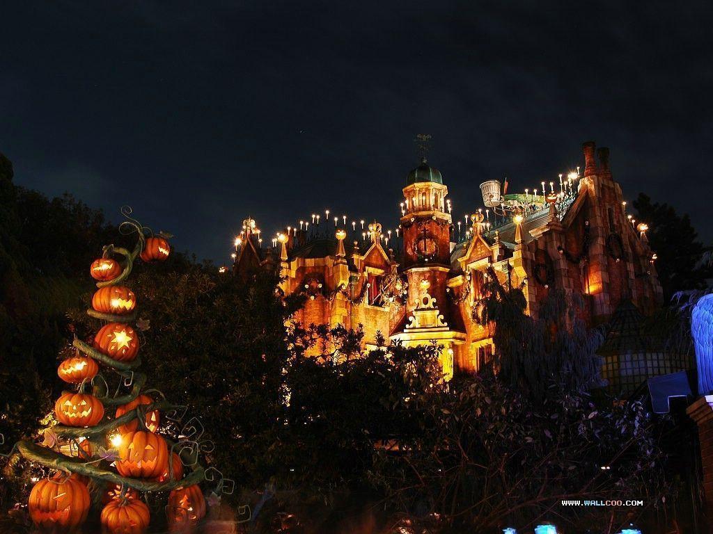 Castello Disney con zucche Halloween, 1024x768 HD, Desktop