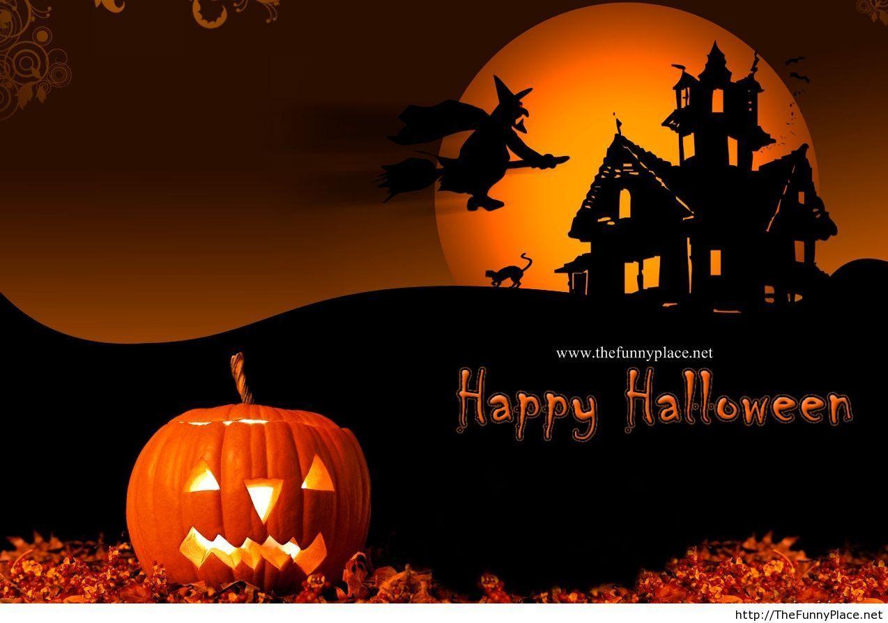 Zucca strega castello Halloween, 1274x894 HD, PC
