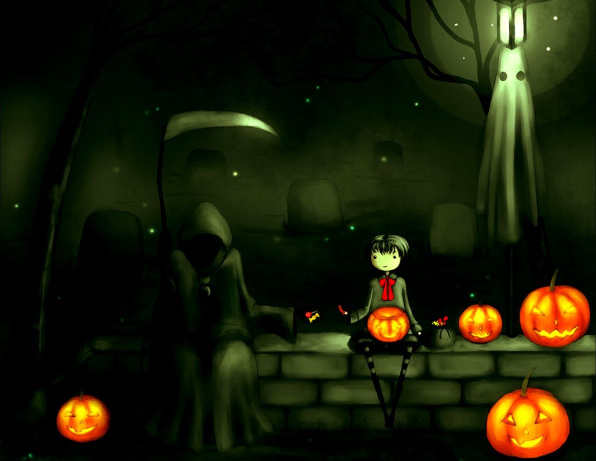 bambino zucche mietitore Halloween, 1190x921 HD, PC